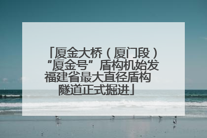 厦金大桥（厦门段）“厦金号”盾构机始发 福建省最大直径盾构隧道正式掘进