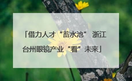 借力人才“蓄水池” 浙江台州眼镜产业“看”未来