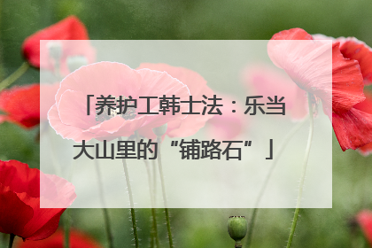 养护工韩士法：乐当大山里的“铺路石”