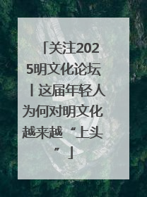 关注2025明文化论坛丨这届年轻人为何对明文化越来越“上头”