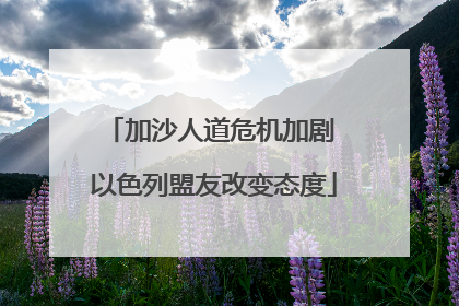 加沙人道危机加剧 以色列盟友改变态度