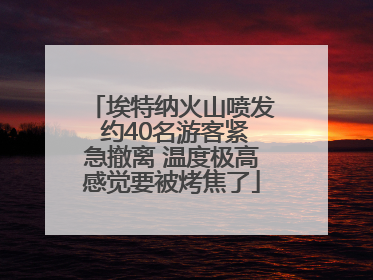 埃特纳火山喷发 约40名游客紧急撤离 温度极高感觉要被烤焦了