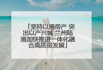 坚持以港带产 突出以产兴城 兰州陆港加快推进一体化融合高质量发展