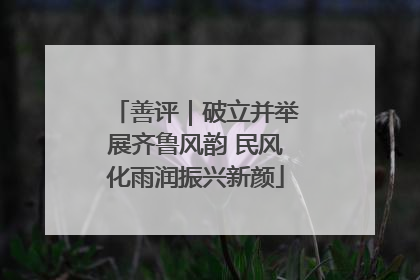 善评｜破立并举展齐鲁风韵 民风化雨润振兴新颜