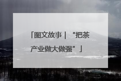 图文故事｜“把茶产业做大做强”