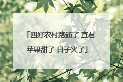 四好农村路通了 宜君苹果甜了 日子火了
