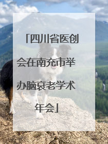 四川省医创会在南充市举办脑衰老学术年会