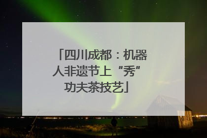 四川成都：机器人非遗节上“秀”功夫茶技艺