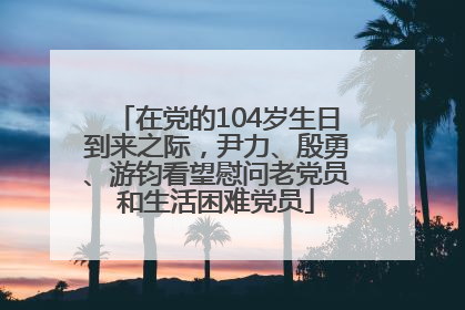 在党的104岁生日到来之际，尹力、殷勇、游钧看望慰问老党员和生活困难党员