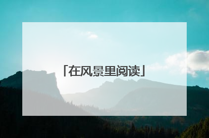 在风景里阅读