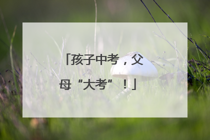 孩子中考，父母“大考”！