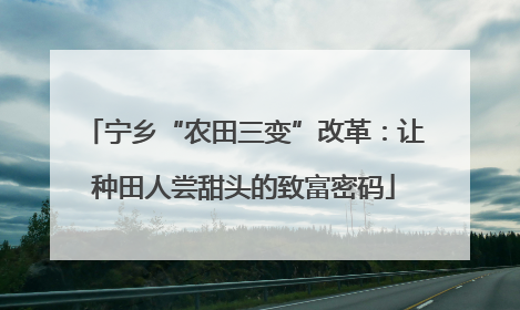 宁乡“农田三变”改革：让种田人尝甜头的致富密码