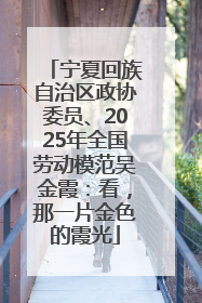 宁夏回族自治区政协委员、2025年全国劳动模范吴金霞：看，那一片金色的霞光