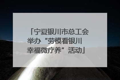 宁夏银川市总工会举办“劳模看银川 幸福微疗养”活动