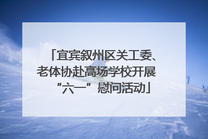 宜宾叙州区关工委、老体协赴高场学校开展“六一”慰问活动