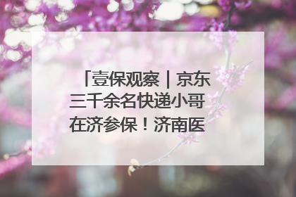 壹保观察｜京东三千余名快递小哥在济参保！济南医保局喊你来参保