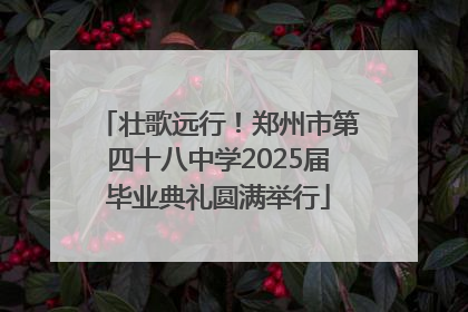 壮歌远行！郑州市第四十八中学2025届毕业典礼圆满举行