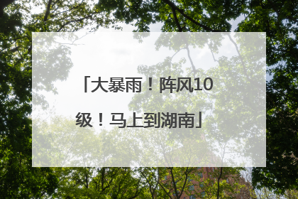 大暴雨！阵风10级！马上到湖南