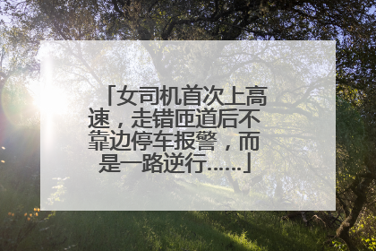 女司机首次上高速，走错匝道后不靠边停车报警，而是一路逆行……