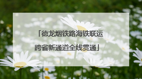 德龙烟铁路海铁联运跨省新通道全线贯通