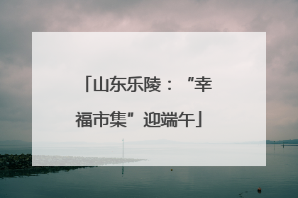 山东乐陵：“幸福市集”迎端午