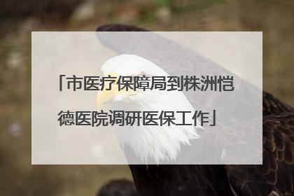 市医疗保障局到株洲恺德医院调研医保工作