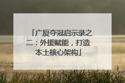 广厦夺冠启示录之二：外援赋能，打造本土核心架构