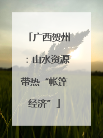 广西贺州：山水资源带热“帐篷经济”