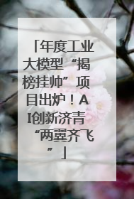 年度工业大模型“揭榜挂帅”项目出炉！AI创新济青“两翼齐飞”