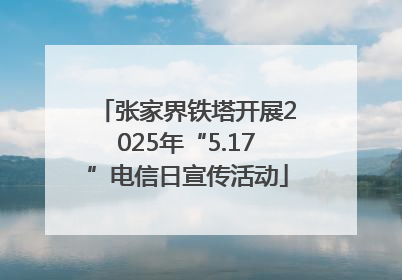 张家界铁塔开展2025年“5.17”电信日宣传活动