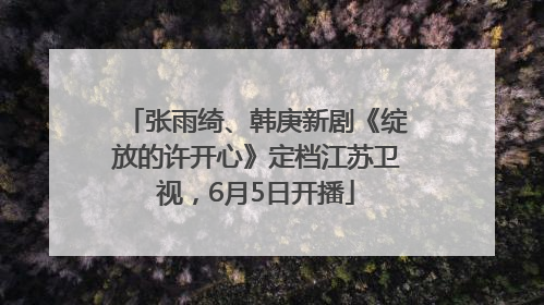张雨绮、韩庚新剧《绽放的许开心》定档江苏卫视，6月5日开播