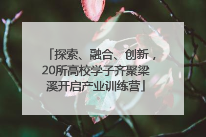 探索、融合、创新，20所高校学子齐聚梁溪开启产业训练营
