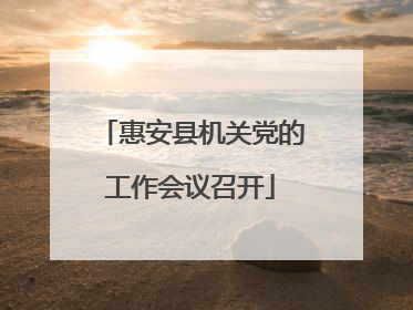 惠安县机关党的工作会议召开