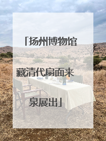 扬州博物馆藏清代扇面来泉展出
