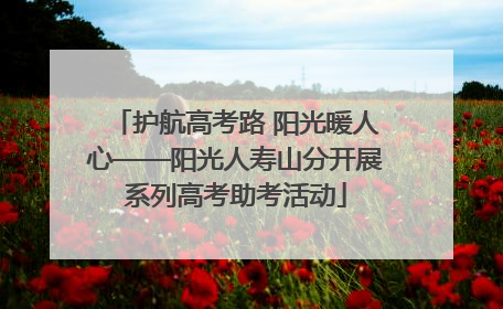 护航高考路 阳光暖人心——阳光人寿山分开展系列高考助考活动