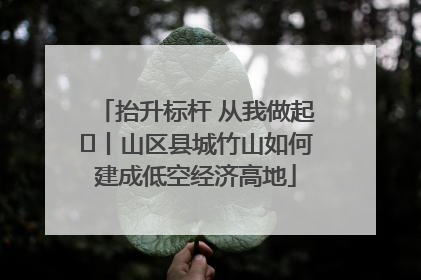 抬升标杆 从我做起⑭丨山区县城竹山如何建成低空经济高地