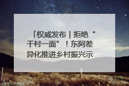 权威发布｜拒绝“千村一面”！东阿差异化推进乡村振兴示范片区建设