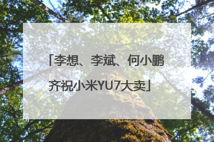 李想、李斌、何小鹏齐祝小米YU7大卖