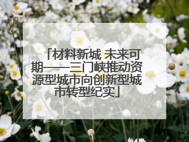 材料新城 未来可期——三门峡推动资源型城市向创新型城市转型纪实