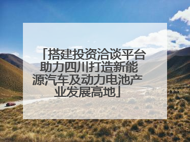 搭建投资洽谈平台 助力四川打造新能源汽车及动力电池产业发展高地