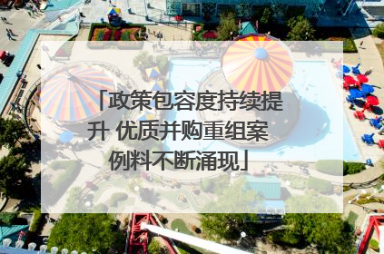 政策包容度持续提升 优质并购重组案例料不断涌现
