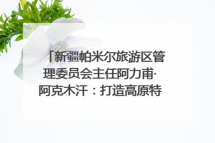 新疆帕米尔旅游区管理委员会主任阿力甫·阿克木汗：打造高原特色文旅品牌 推动县域旅游高质量发展｜第七届全国县域旅游研究成果发布系列活动
