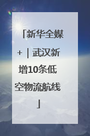 新华全媒+｜武汉新增10条低空物流航线