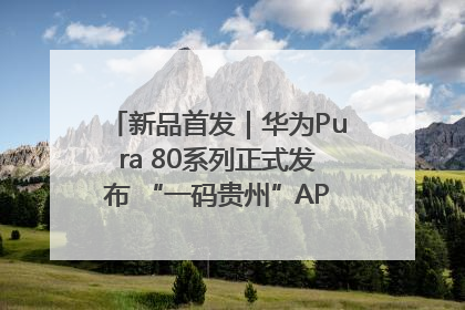 新品首发｜华为Pura 80系列正式发布 “一码贵州”APP抢先开售！