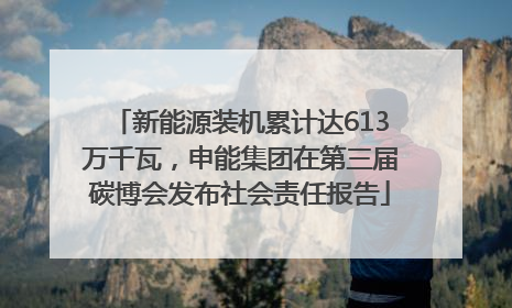 新能源装机累计达613万千瓦，申能集团在第三届碳博会发布社会责任报告