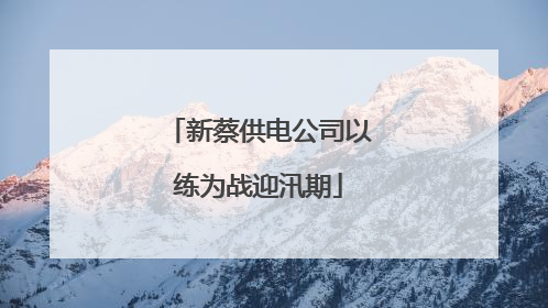 新蔡供电公司以练为战迎汛期