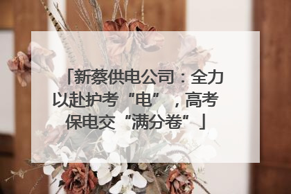 新蔡供电公司：全力以赴护考“电”，高考保电交“满分卷”