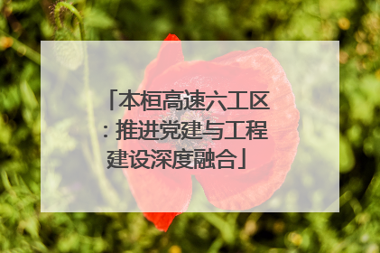 本桓高速六工区：推进党建与工程建设深度融合