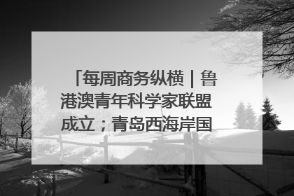 每周商务纵横｜鲁港澳青年科学家联盟成立；青岛西海岸国际能源自贸港启用