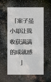 案子虽小却让我收获满满的成就感